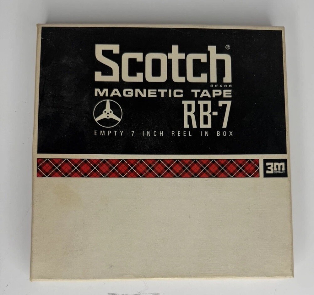 3M Scotch brand empty 7-inch reel of magnetic tape model RB-7 Vintage